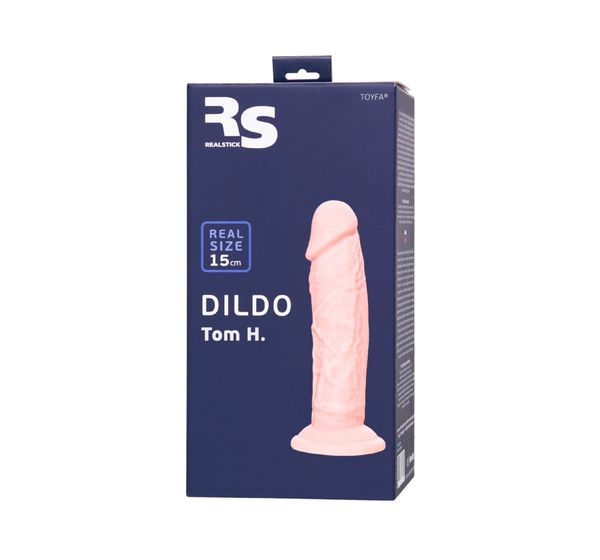 Фаллоимитатор RealStick Silicone Tom H, сайлекспан, телесный (15 см) #8