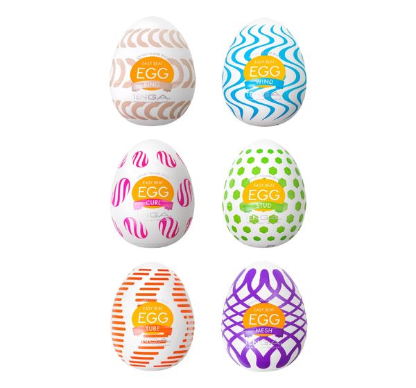 Набор мастурбаторов TENGA EGG - IV, TPE, белый (6,1 см, 6 шт) #1