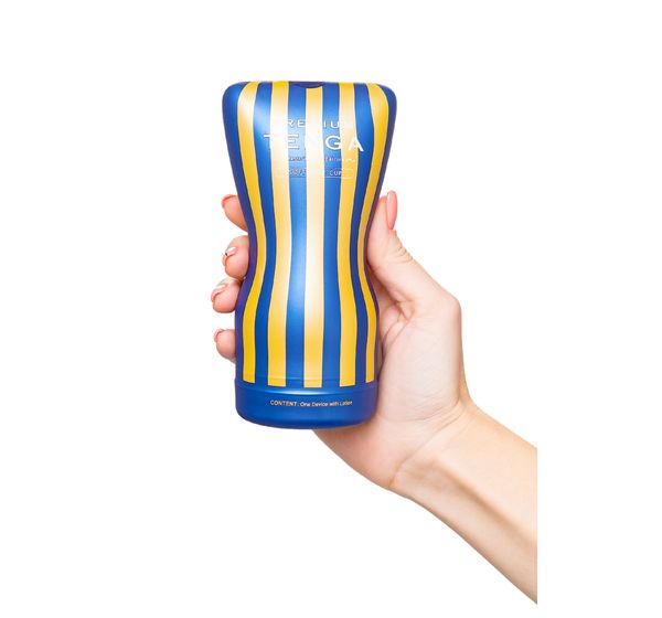 Мастурбатор TENGA Soft Case CUP, TPE, сине-золой (15,5 см) #6