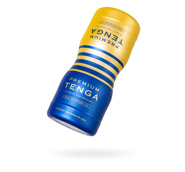 Мастурбатор TENGA PREMIUM Dual Sensation CUP, TPE, белый (15,5 см)