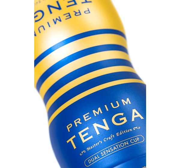 Мастурбатор TENGA PREMIUM Dual Sensation CUP, TPE, белый (15,5 см) #7