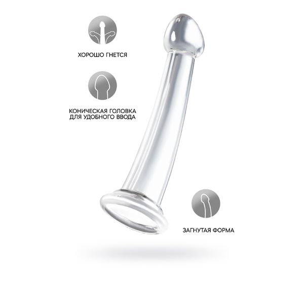 Фаллоимитатор Jelly Dildo S Toyfa Basic, TPE, прозрачный (15,5 см)