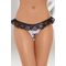 Трусики SoftLine Collection открытые с кружевом, черно-белые (S/L)