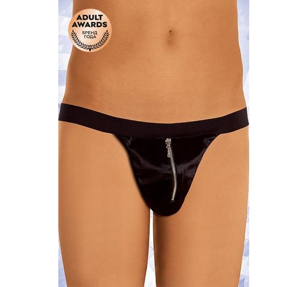 Стринги мужские на молнии SoftLine Collection, черный (S/L)