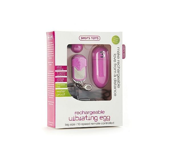 Виброяйцо Rechargeable Vibrating egg розовое с пультом ДУ #1