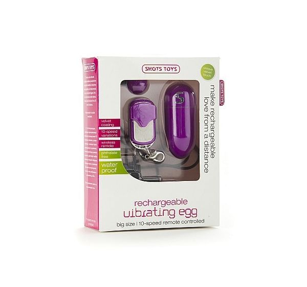 Виброяйцо Rechargeable Vibrating egg фиолетовое с пультом ДУ #1