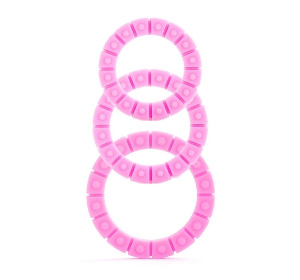 Набор эрекционных колец Silicone Love Wheel 3 sizes розовый (3 шт)