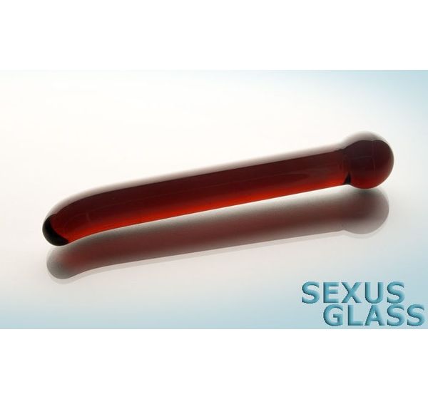 Фаллоимитатор Sexus Glass, стекло, красный