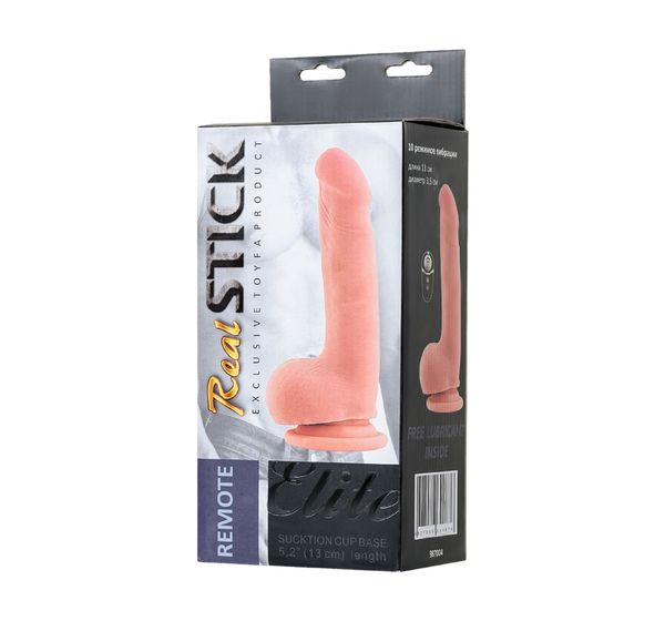 Реалистичный вибратор TOYFA RealStick Elite Vibro, TPR, телесный, 10 режимов вибрации (18,5 см) #9