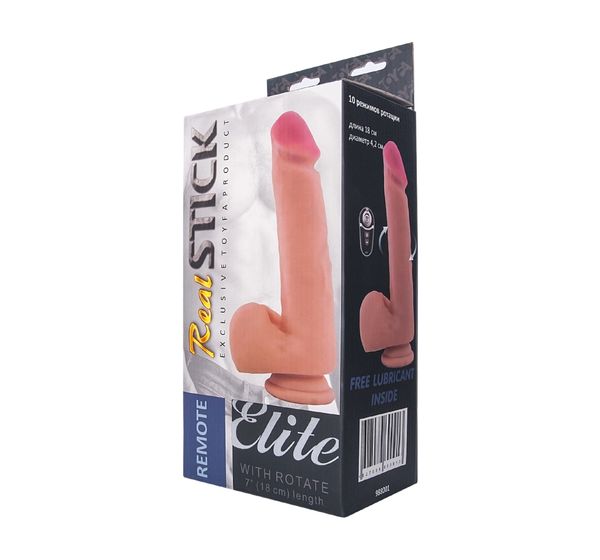 Ротатор TOYFA RealStick Elite REMOTE Shane, TPR, с присоской, 10 режимов ротации (22 см) #7