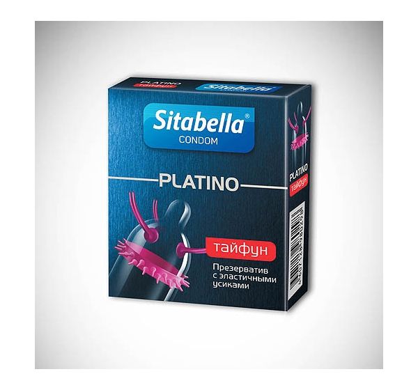 Презервативы Sitabella, platino, «шторм», с усиками (1 шт)