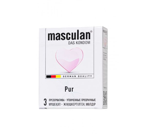 Презервативы masculan Pur № 3 утонченные (18,5 см, 5,3 см, 3 шт) #1