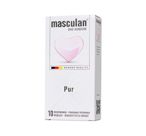 Презервативы masculan Pur № 10 утонченные (18,5 см, 5,3 см, 10 шт) #1