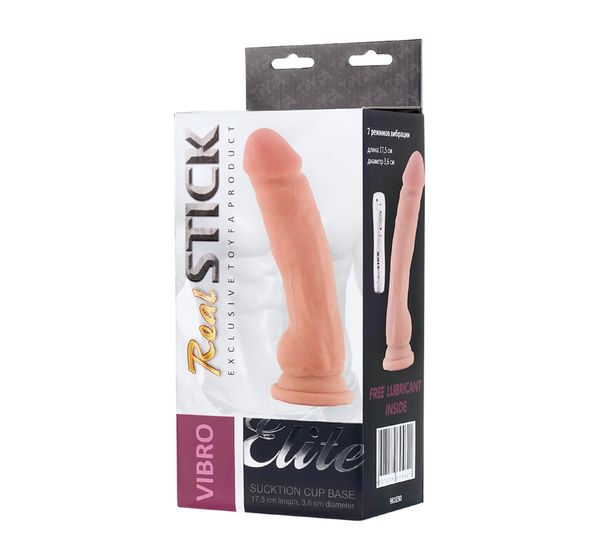 Реалистичный вибратор TOYFA RealStick Elite Vibro, TPR, телесный, 7 режимов (20 см) #8