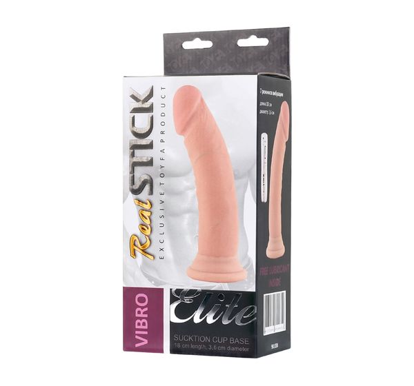 Реалистичный вибратор TOYFA RealStick Elite Vibro, TPR, 7 режимов (20 см) #9