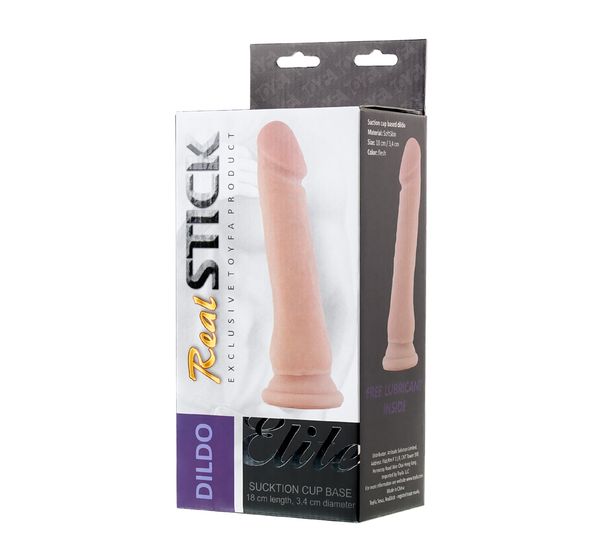 Реалистичный фаллоимитатор TOYFA RealStick Elite DILDO, TPR (21 см) #6