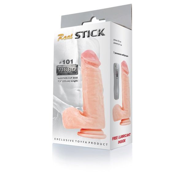 Вибратор RealStick #101 телесный, 7 режимов вибрации (19 см) #2