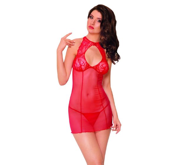 Ночная сорочка со стрингами SoftLine Collection Sonia, красный (M/L)
