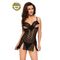 Ночная сорочка с открытой грудью и стрингами SoftLine Collection Lilith, черный (S/M)