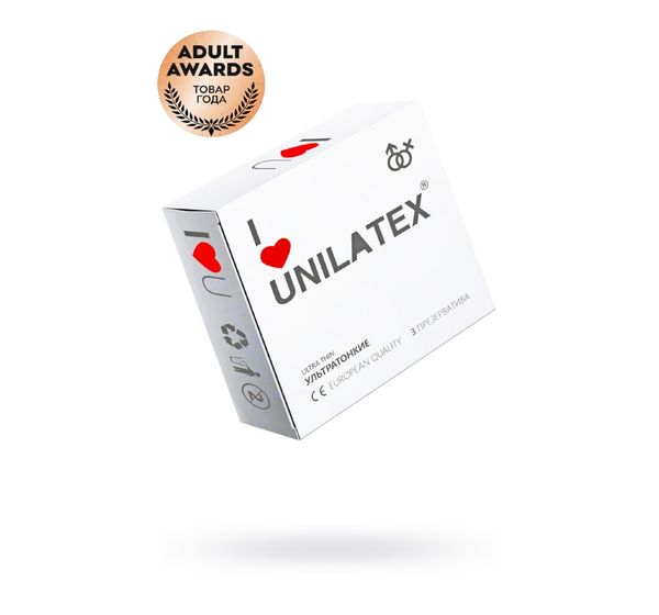 Презервативы Unilatex, natural ultrathin, ультратонкие (3 шт)