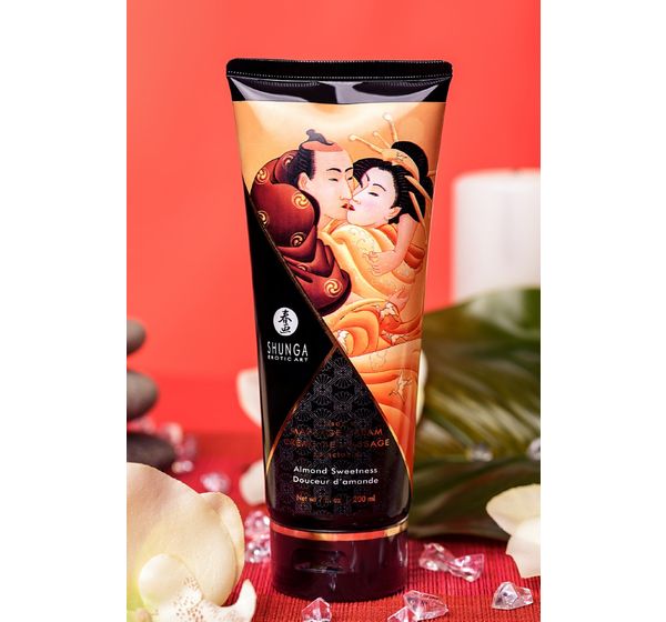 Массажный крем Shunga Almond Sweetness, съедобный, миндаль (200 мл) #8