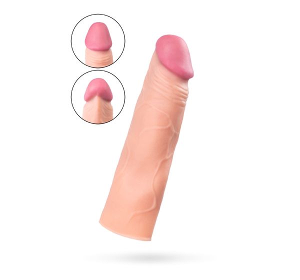 Насадка на пенис TOYFA A-Toys SoftSkin, телесный (16,5 см) #2