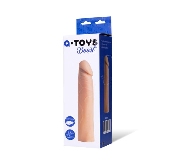 Насадка на пенис TOYFA A-Toys SoftSkin, телесный (16,5 см) #3