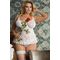 Корсет и трусики с доступом SoftLine Collection Adel, белый (XL)