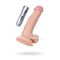 Реалистичный вибратор TOYFA RealStick Nude, PVC, телесный, 7 режимов вибрации (20 см)