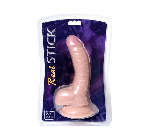 Реалистичный фаллоимитатор TOYFA RealStick Nude, PVC, телесный (18 см) #8