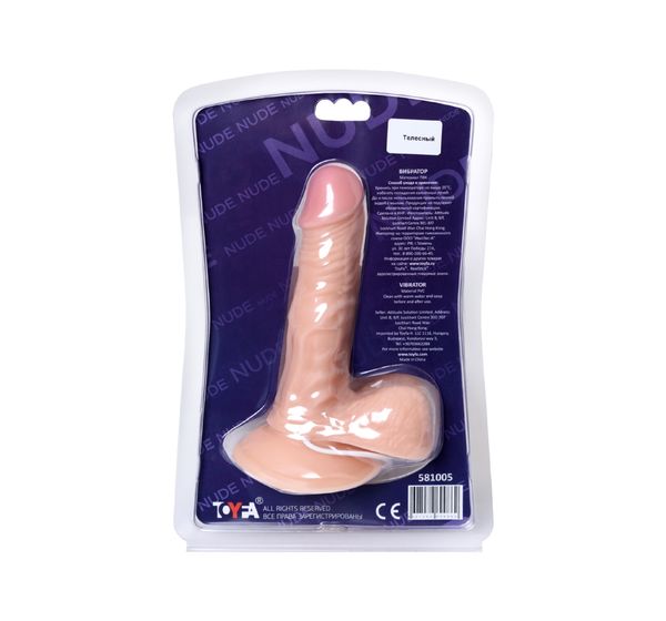 Реалистичный вибратор TOYFA RealStick Nude, PVC, телесный, 7 режимов вибрации (17 см) #10