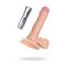 Реалистичный вибратор TOYFA RealStick Nude, PVC, телесный, 7 режимов вибрации (17 см)