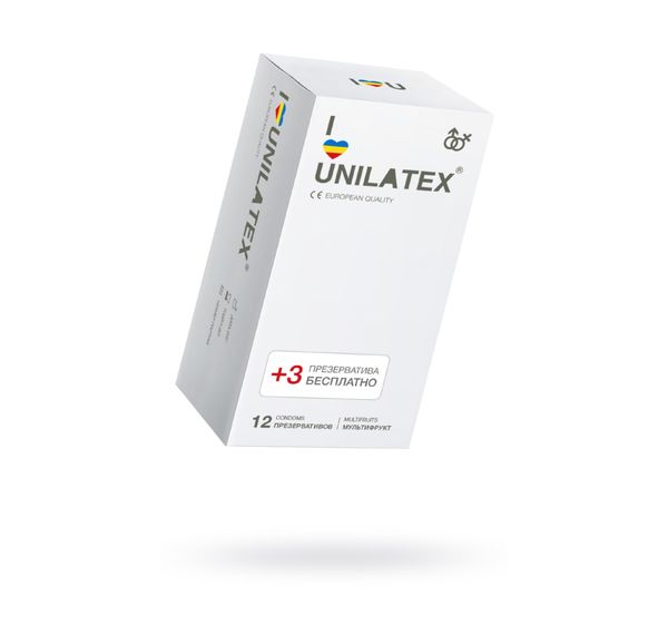 Презервативы Unilatex (M)ultifrutis, аромат, цветные (15 шт)