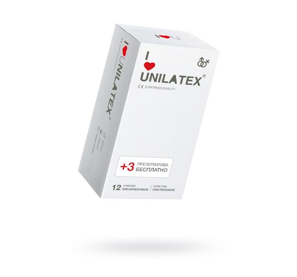 Презервативы Unilatex, natural ultrathin, ультратонкие (15 шт)