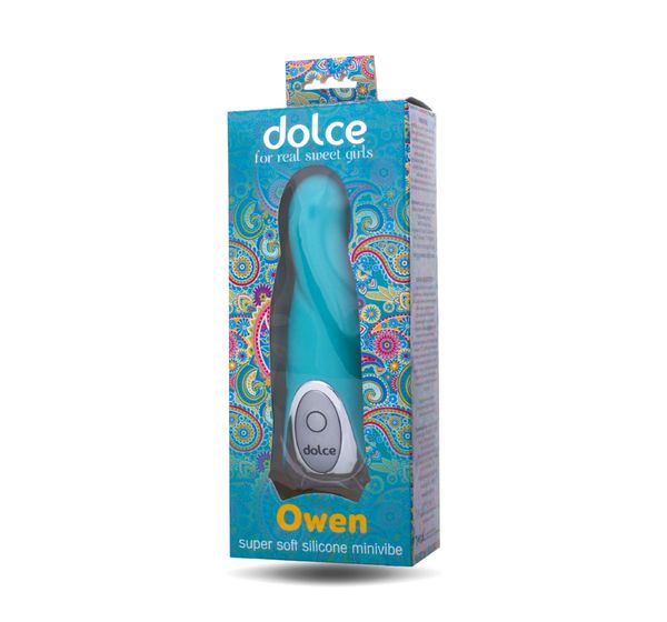 Вибратор TOYFA Dolce Owen, силикон, голубой (12,5 см) #2