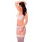 Комплект открытый SoftLine Collection Eliza (бюстгальтер, пояс с пажами, стринги), белый (S/M)