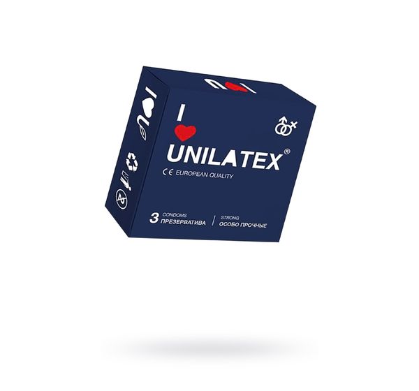 Презервативы Unilatex, extra strong, гладкие (3 шт)