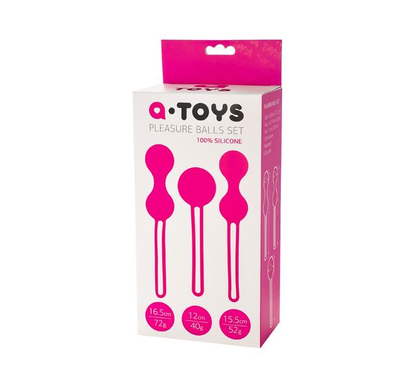 Вагинальные шарики A-Toys by TOYFA Redvil, силикон, розовые (16,5 см) #7