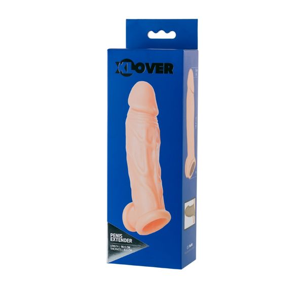 Насадка Toyfa XLover, для увеличения размера, TPR, телесный (18,5 см) #3