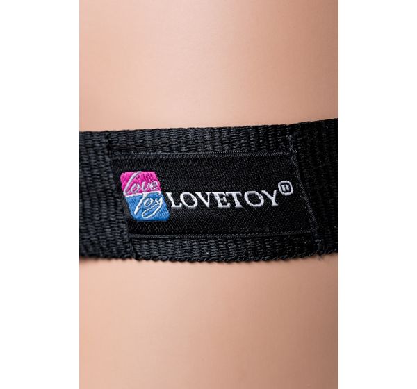 Страпон LoveToy с поясом Harness, с 2 насадками, реалистичный, neoskin, телесный (18 см) #5