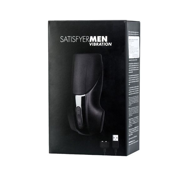 Мастурбатор Satisfyer Men Vibration, силикон, черный (14,5 см) #21