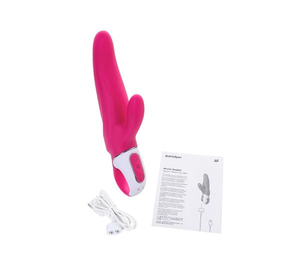 Вибратор Satisfyer Vibes Mr. Rabbit, силикон, красный (22,1 см) #5