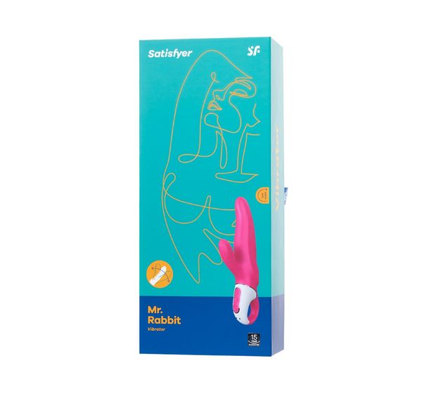 Вибратор Satisfyer Vibes Mr. Rabbit, силикон, красный (22,1 см) #8