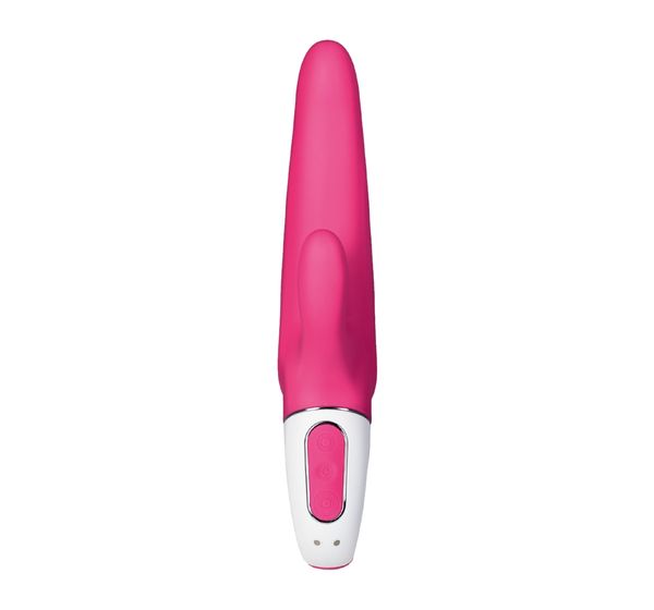 Вибратор Satisfyer Vibes Mr. Rabbit, силикон, красный (22,1 см) #1