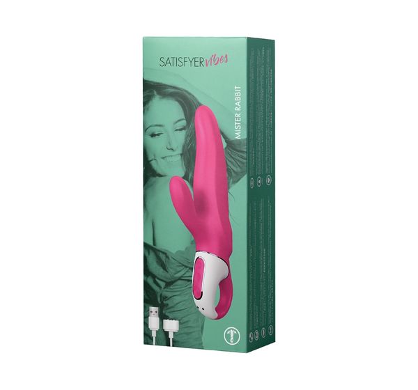 Вибратор Satisfyer Vibes Mr. Rabbit, силикон, красный (22,1 см) #15