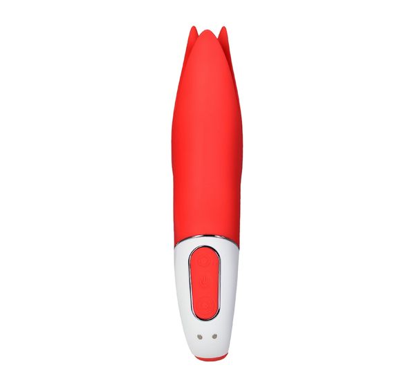 Вибратор Satisfyer Vibes Power Flower, силикон, красный (18,8 см) #1