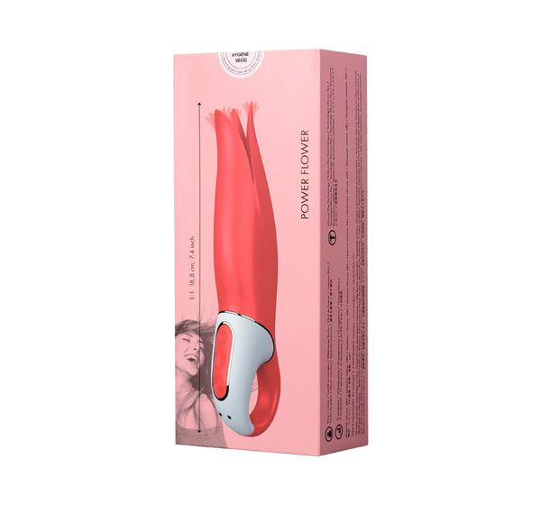 Вибратор Satisfyer Vibes Power Flower, силикон, красный (18,8 см) #18