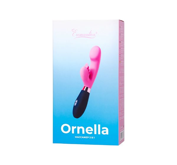 Массажер 3 в 1 Eromantica Ornella, розовый, силикон (21,5 см) #8