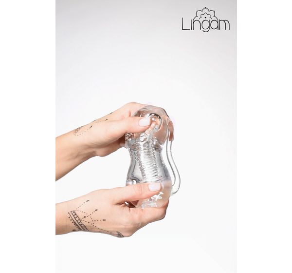 Мастурбатор Lingam by TOYFA Indira, TPE, прозрачный (14 см) #9