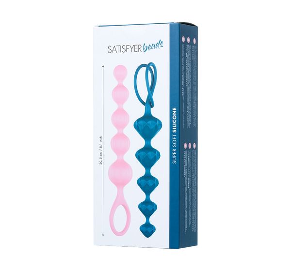 Набор анальных цепочек Satisfyer Beads, силикон, ассорти (27 см) #8